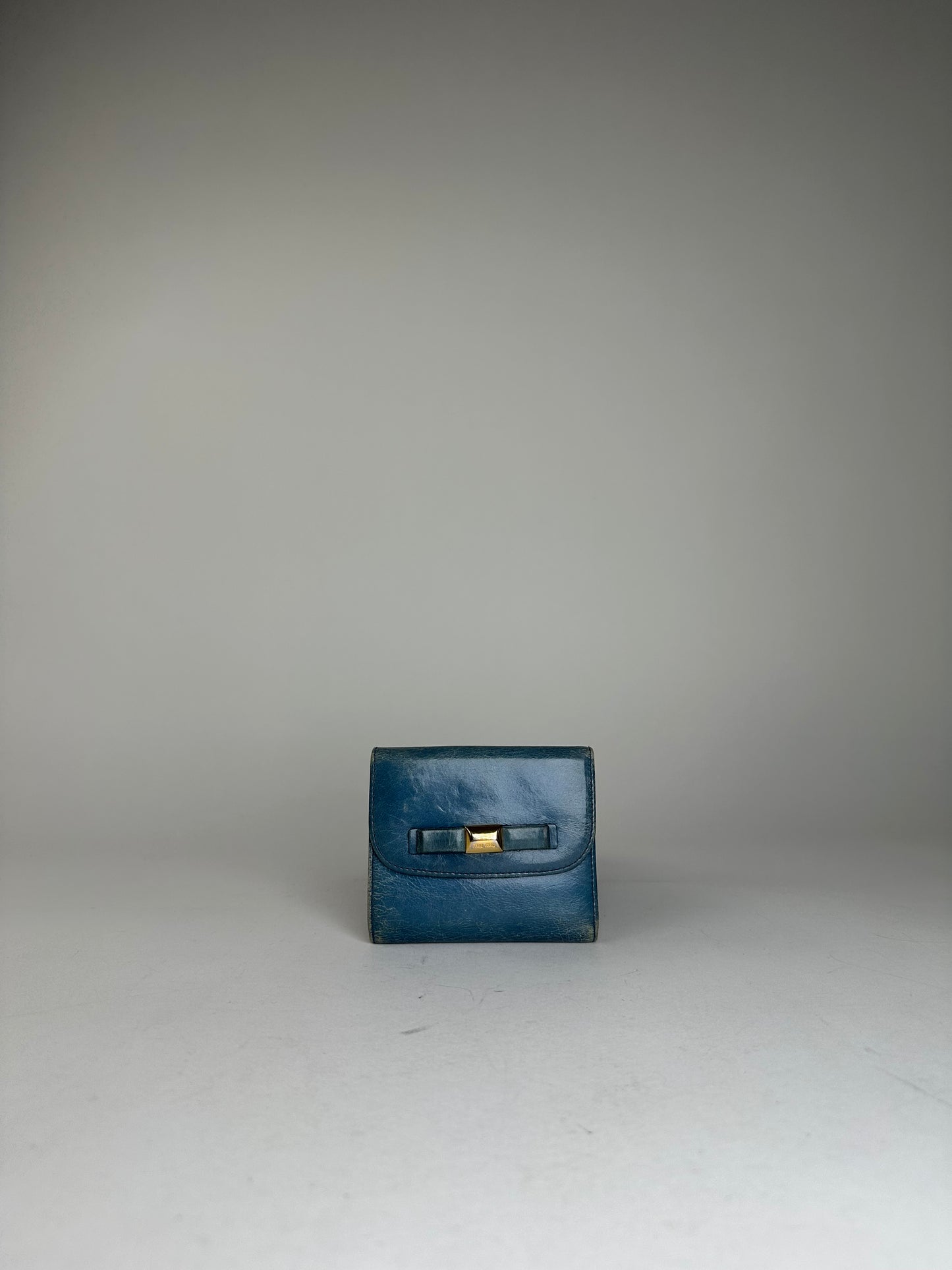 Vintage Miu Miu Pebbled Wallet Blue