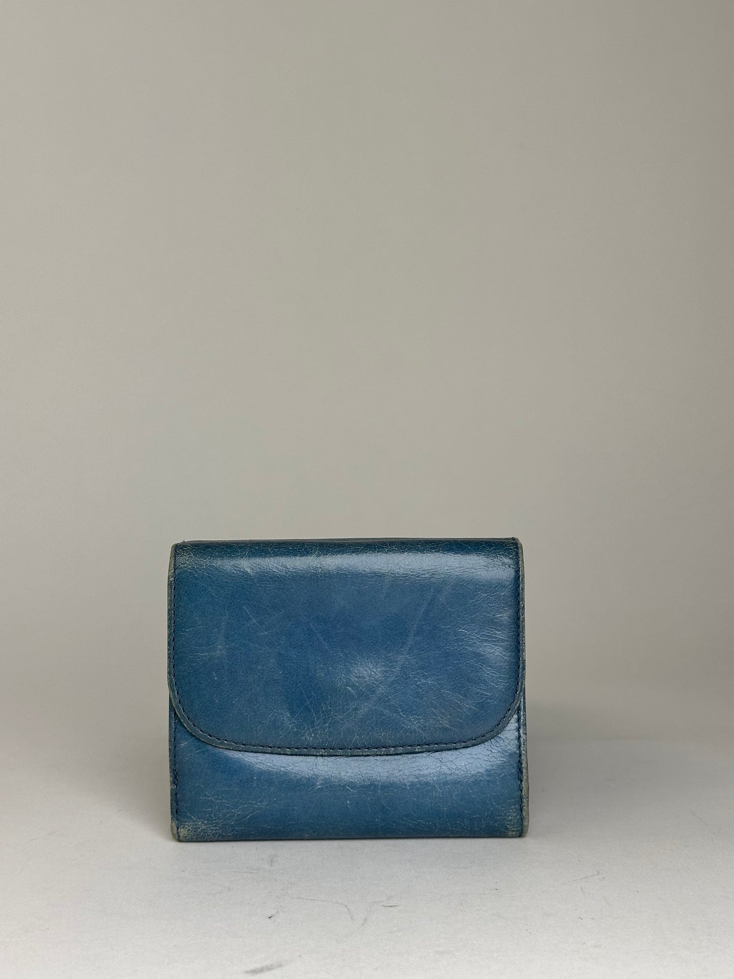 Vintage Miu Miu Pebbled Wallet Blue