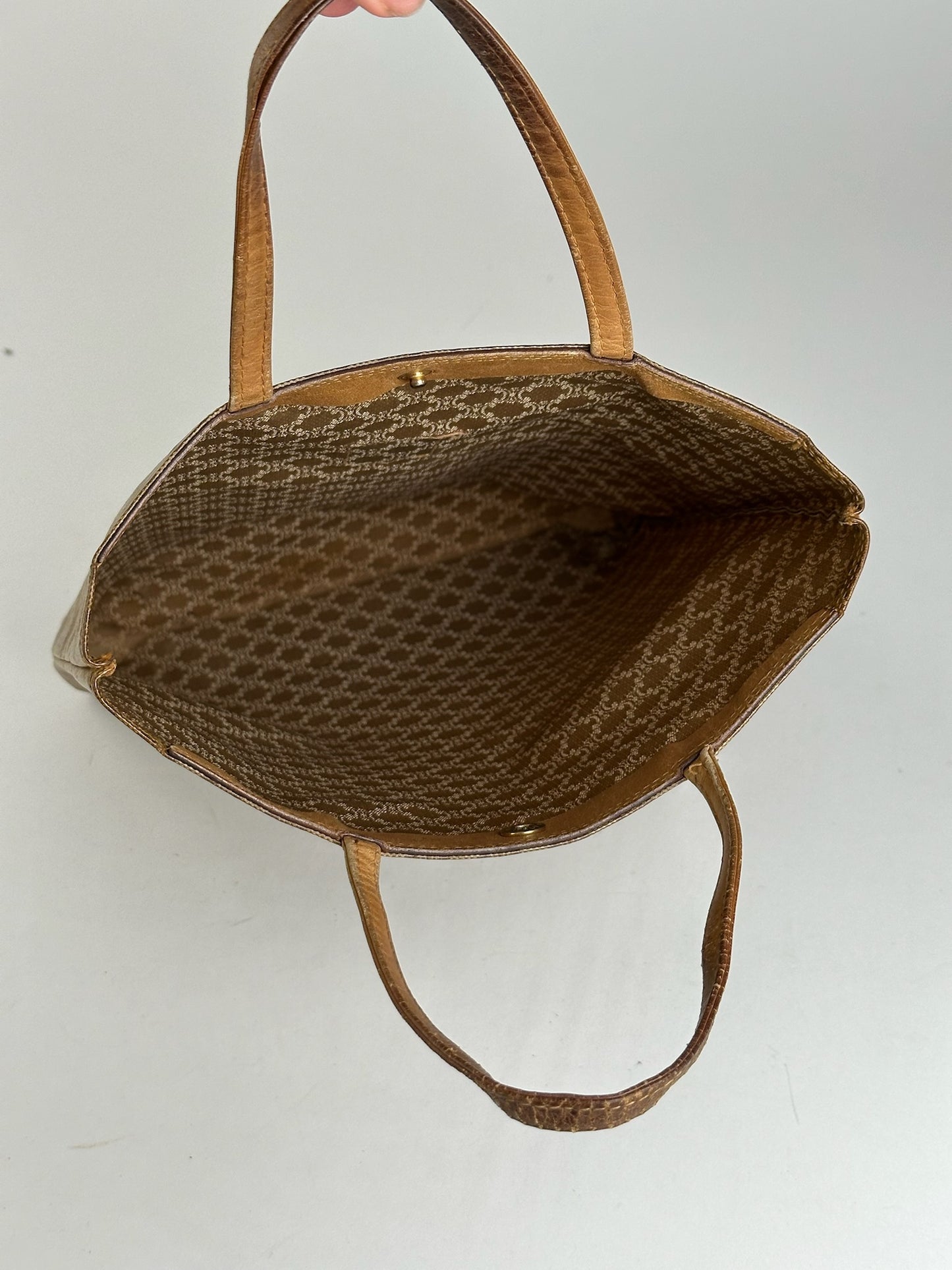 Vintage Celine Paris Mini Shopper bag Gold Brown