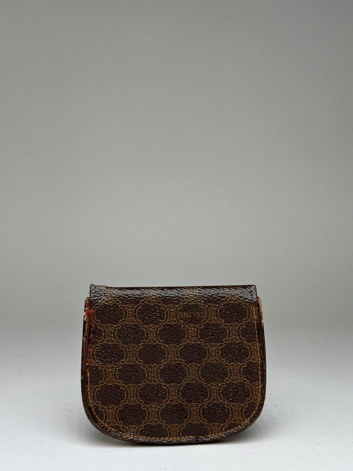 Vintage Celine Macadam Canvas Bifold Wallet Late 1980s Brown Tan