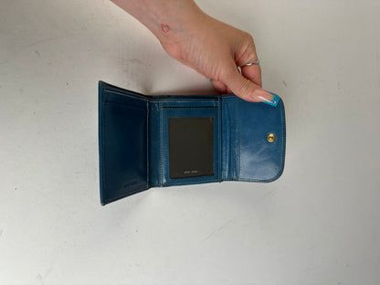 Vintage Miu Miu Pebbled Wallet Blue