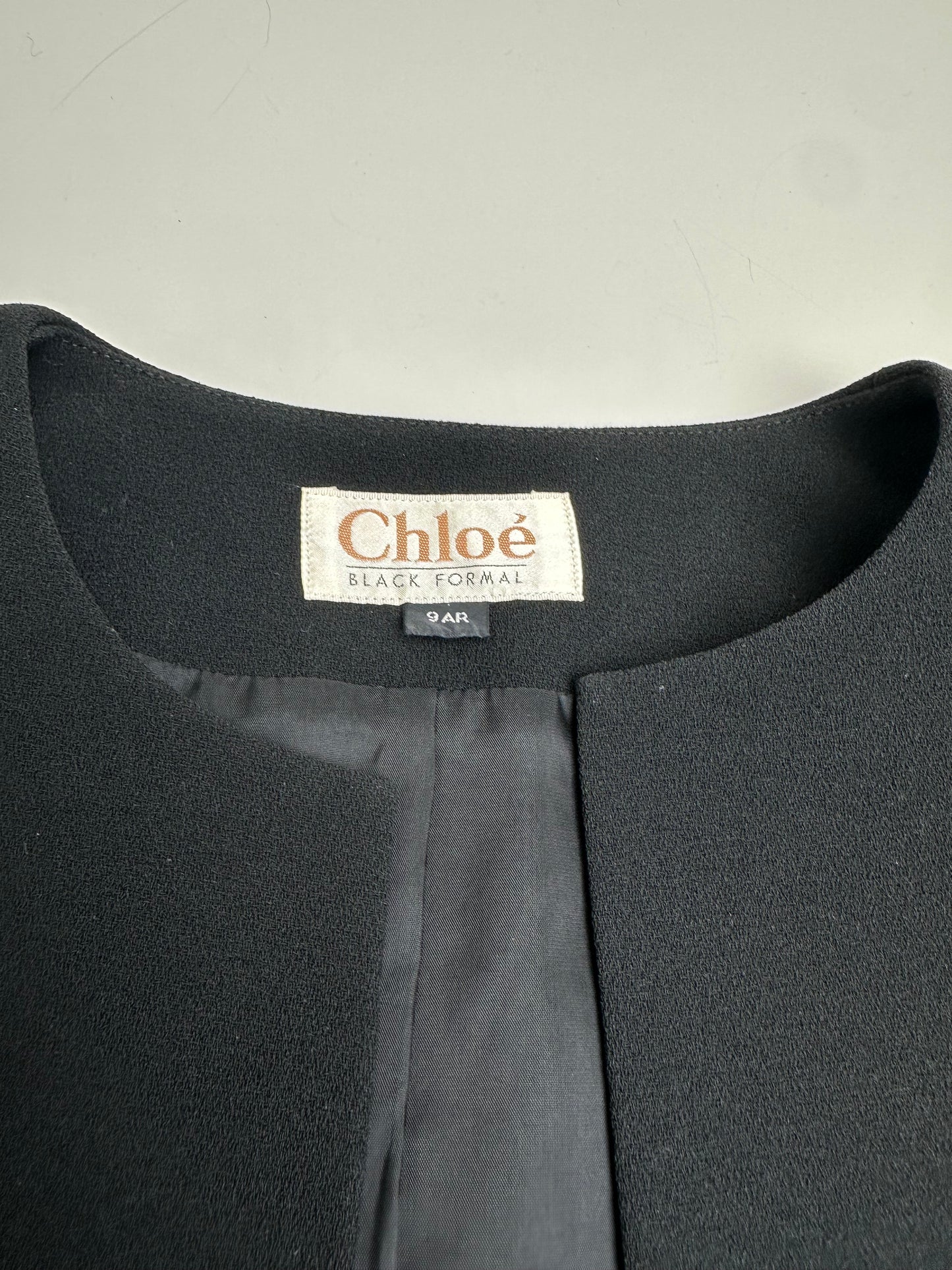 Vintage Chloe Cropped Jacket Black Polyester M