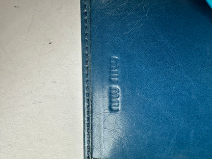 Vintage Miu Miu Pebbled Wallet Blue