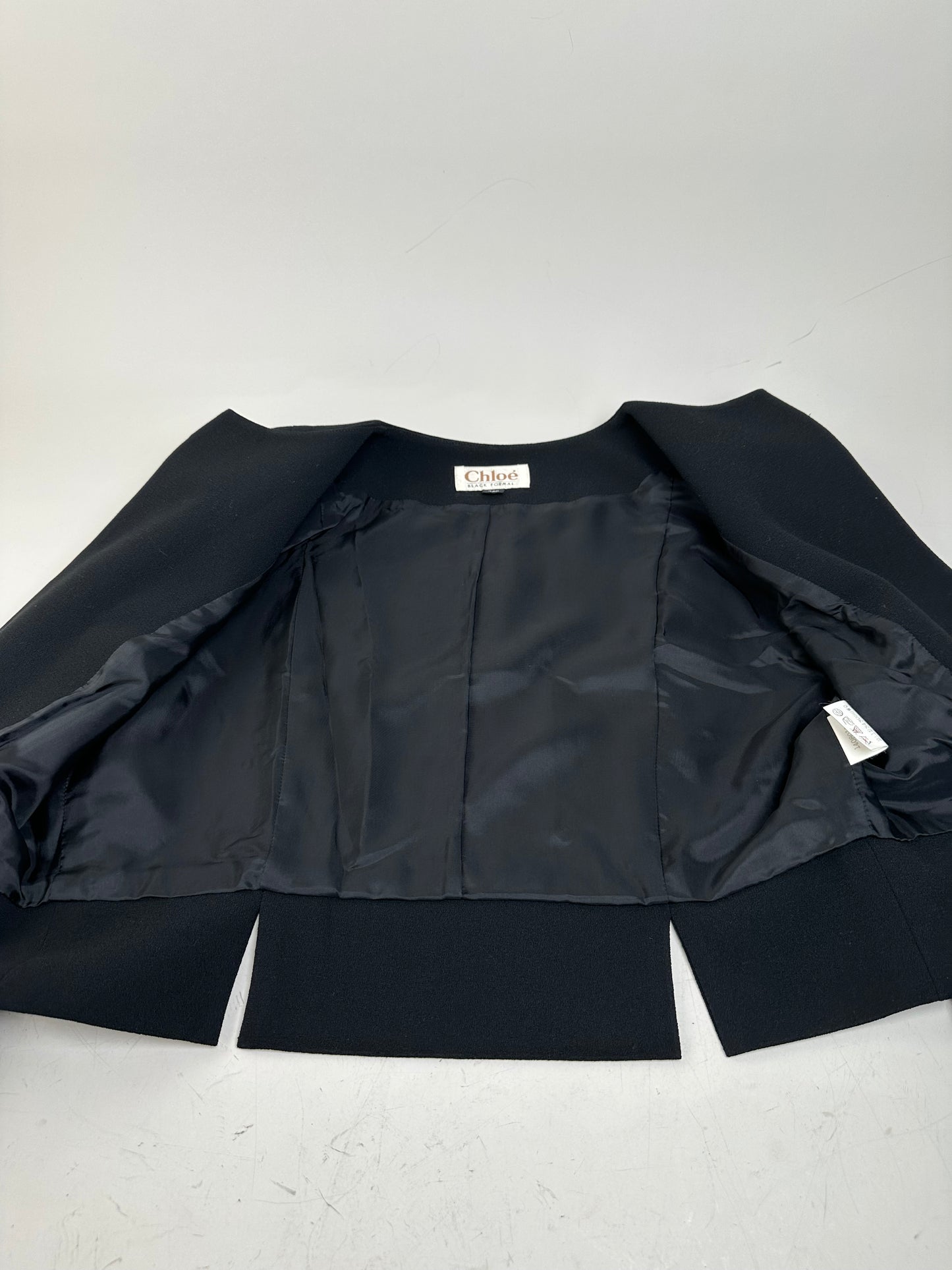 Vintage Chloe Cropped Jacket Black Polyester M
