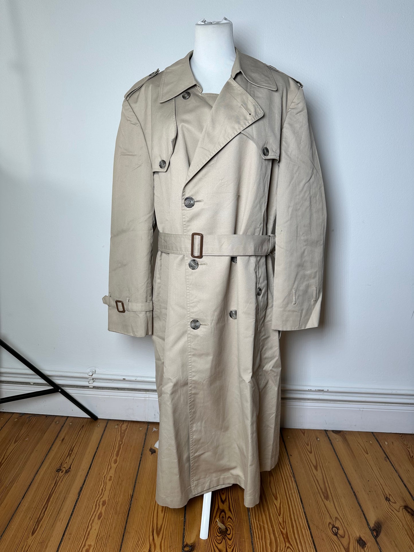Vintage Dior Canvas Trenchcoat L Beige