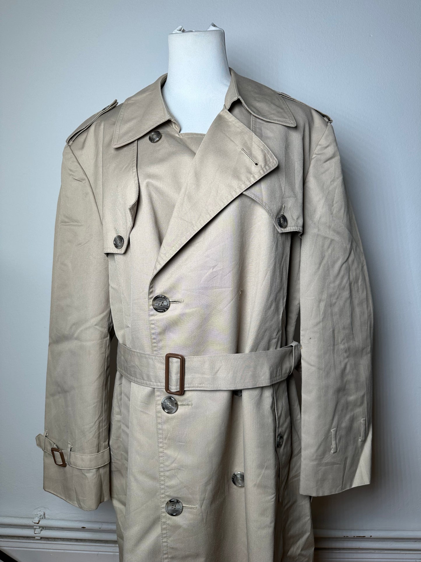 Vintage Dior Canvas Trenchcoat L Beige