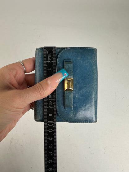 Vintage Miu Miu Pebbled Wallet Blue