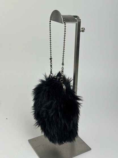Mini sac en fourrure vintage Yohji Yamamoto noir