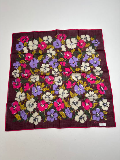 Vintage Dior Scarf floral purple red
