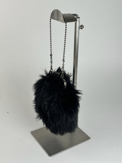 Mini sac en fourrure vintage Yohji Yamamoto noir