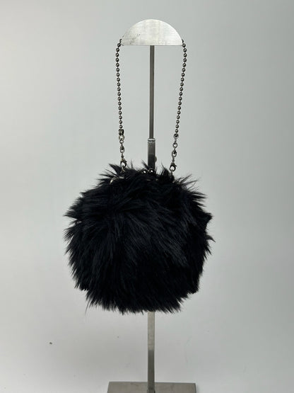 Mini sac en fourrure vintage Yohji Yamamoto noir