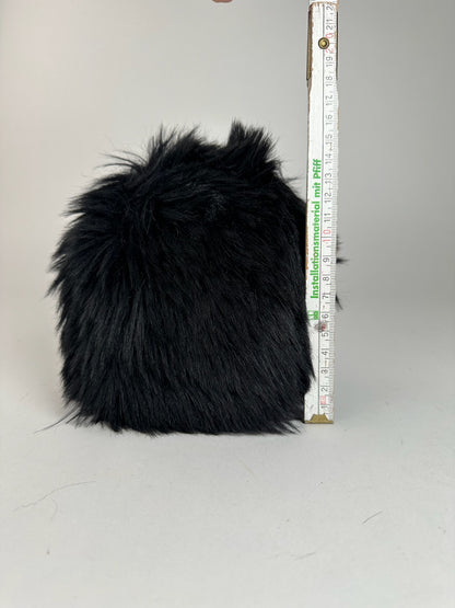 Mini sac en fourrure vintage Yohji Yamamoto noir