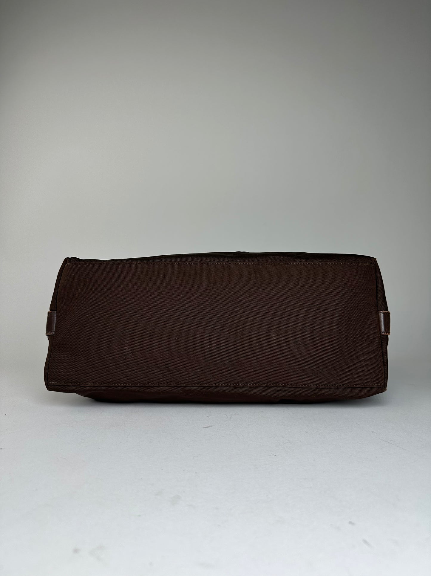 Vintage Gucci Fabric Shoulder Bag Brown