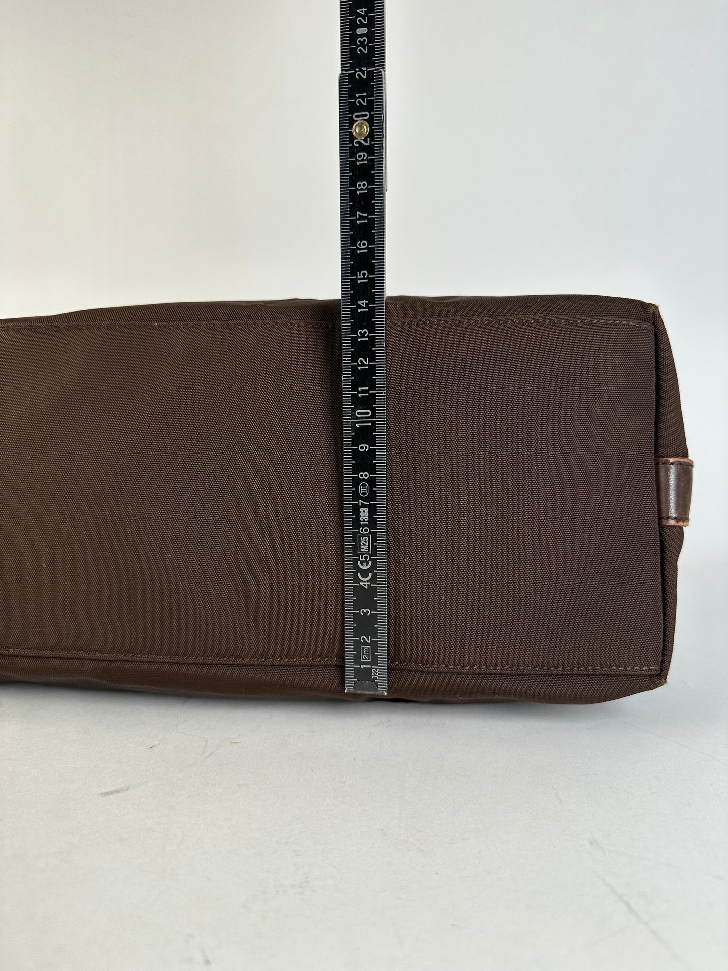 Vintage Gucci Fabric Shoulder Bag Brown