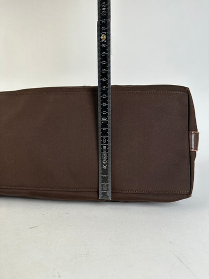 Vintage Gucci Fabric Shoulder Bag Brown