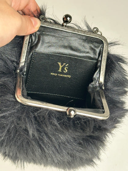 Mini sac en fourrure vintage Yohji Yamamoto noir