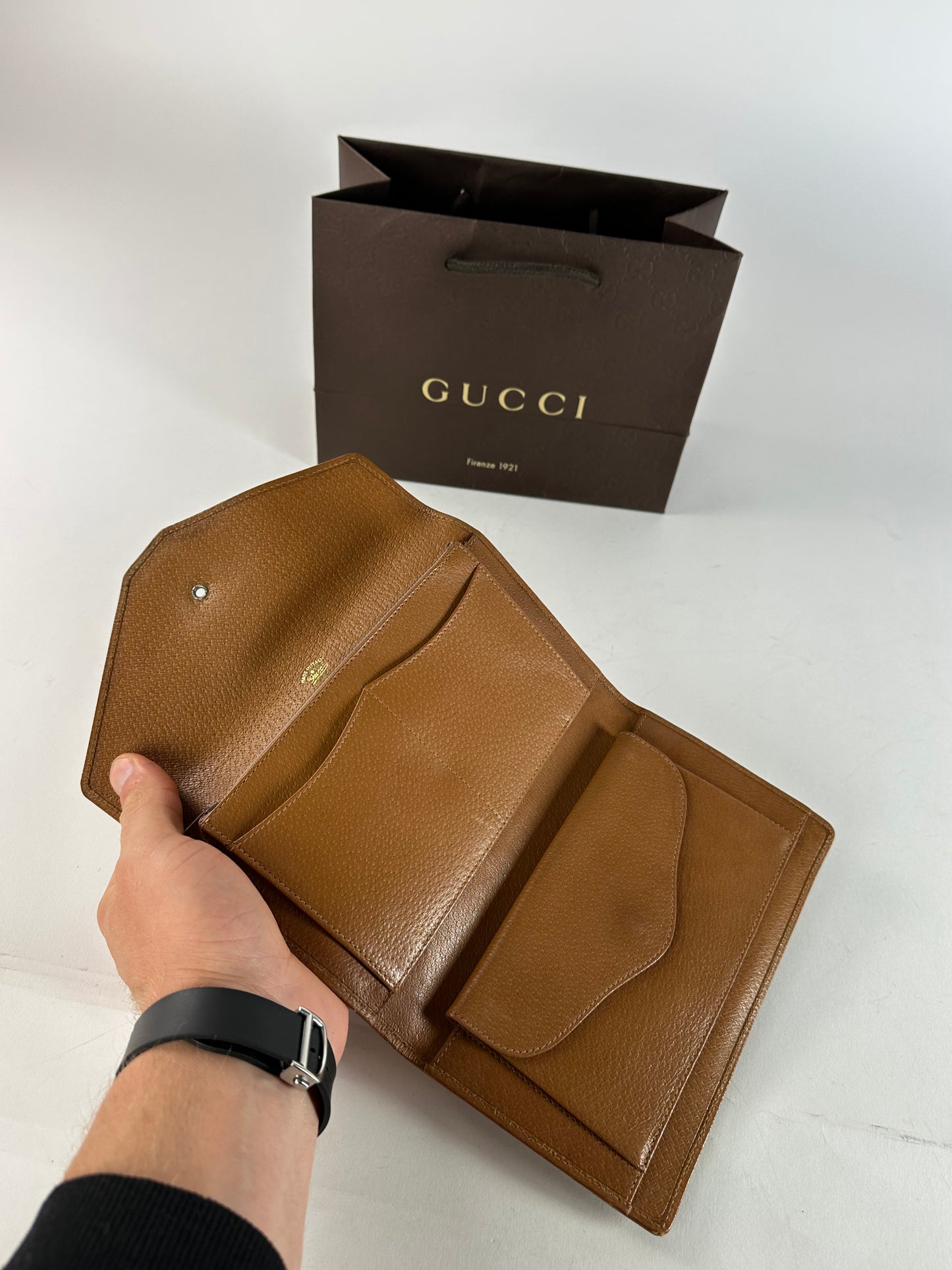 Vintage Gucci Horsebit Clutch Beige