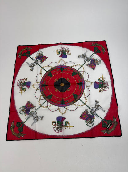 Vintage Celine Scarf red black white