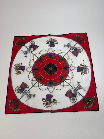 Vintage Celine Scarf red black white