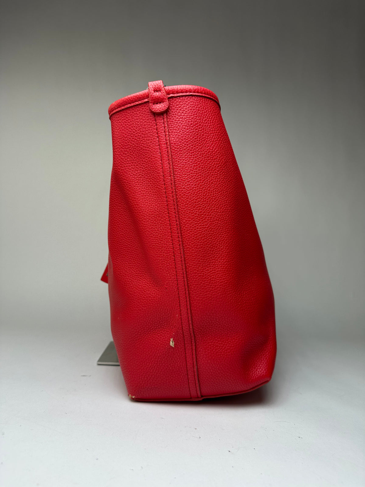 Vintage Emporio Armani Textured Leather Tote c. Mid-2010s Red