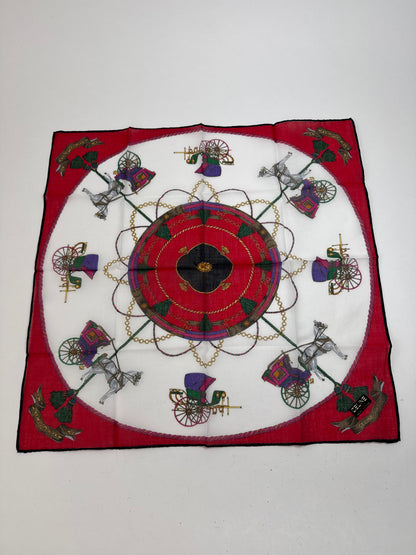 Vintage Celine Scarf red black white