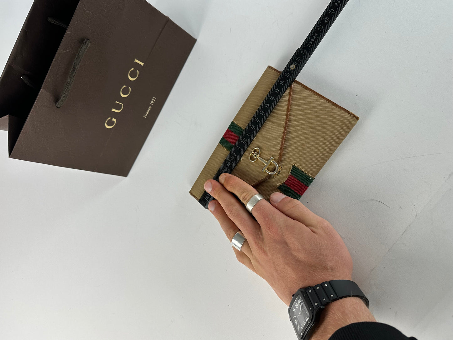Vintage Gucci Horsebit Clutch Beige