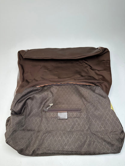 Vintage Gucci Fabric Shoulder Bag Brown