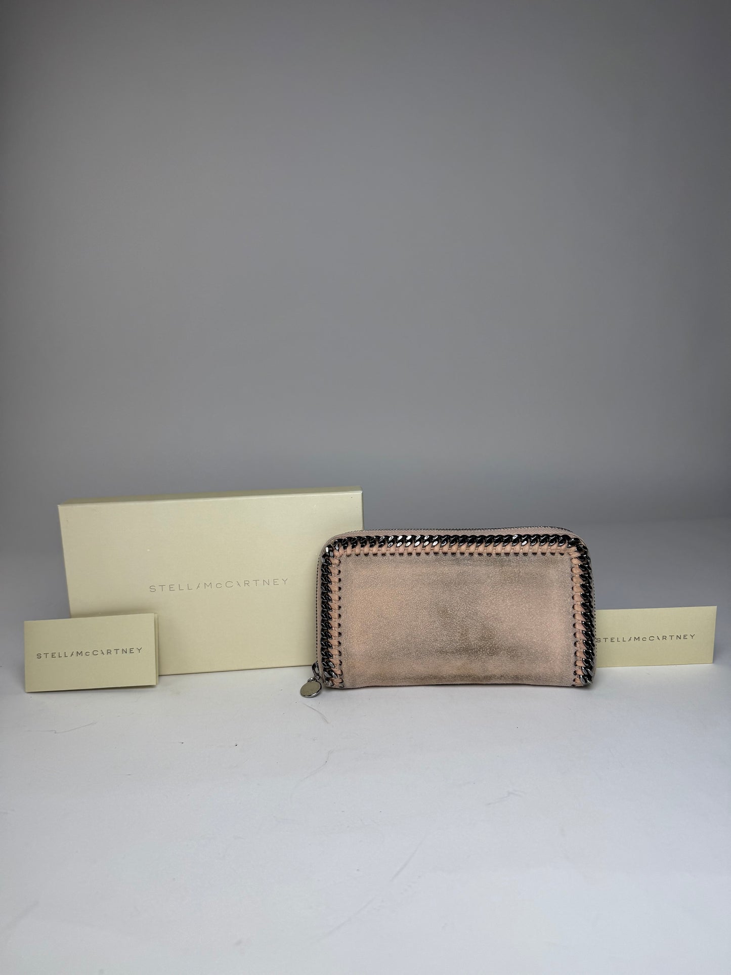 Vintage Stella Mc Cartney Vegan Suede Zippy Wallet Pink