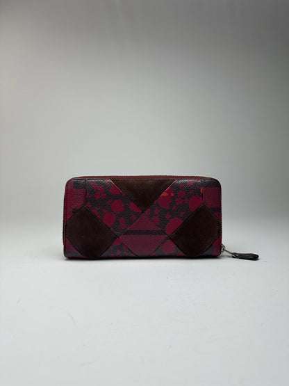 Portefeuille Coach vintage en cuir violet marron