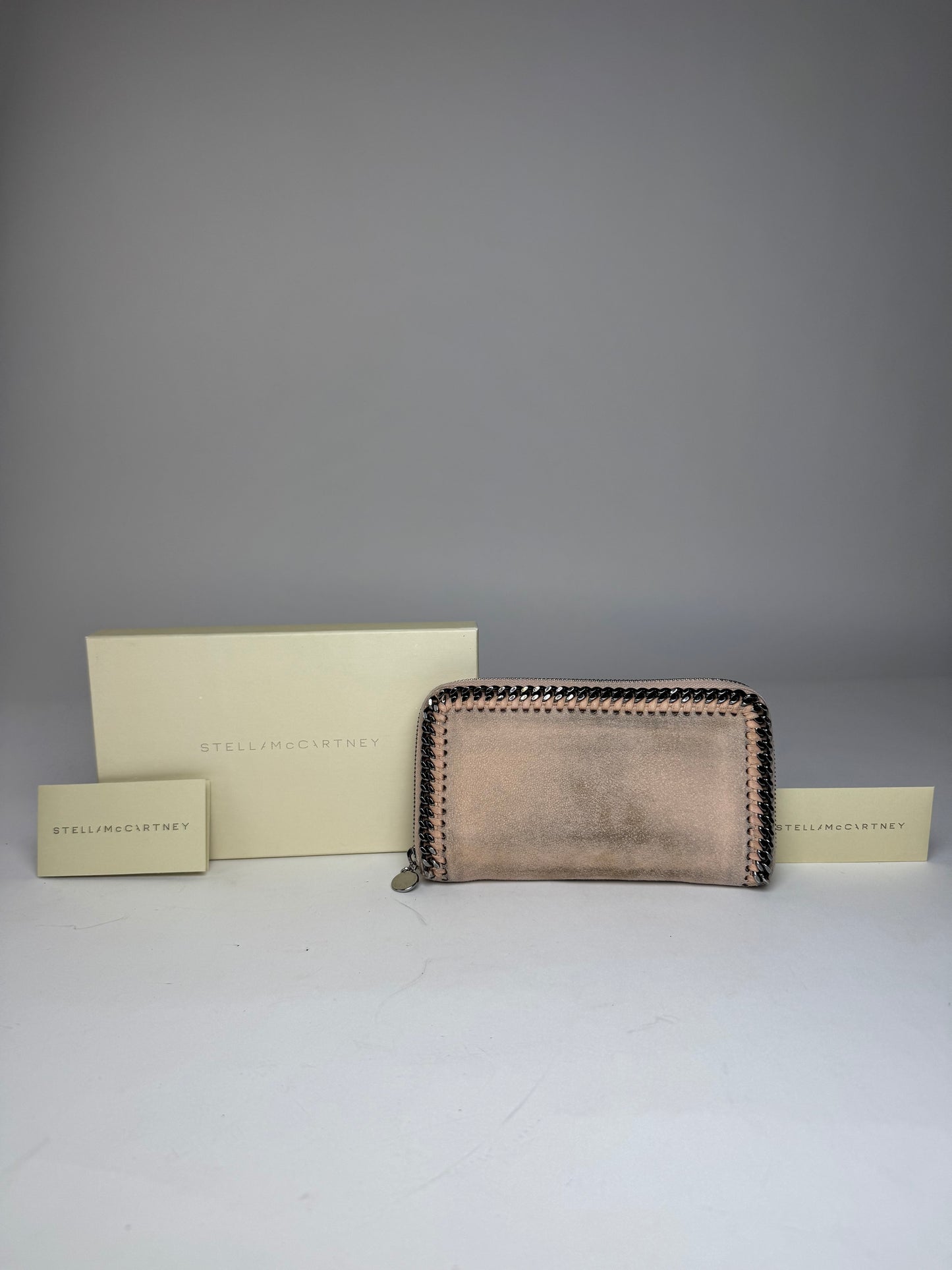 Vintage Stella Mc Cartney Vegan Suede Zippy Wallet Pink