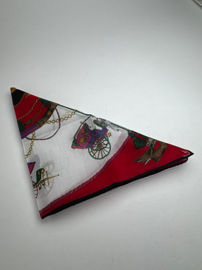 Vintage Celine Scarf red black white