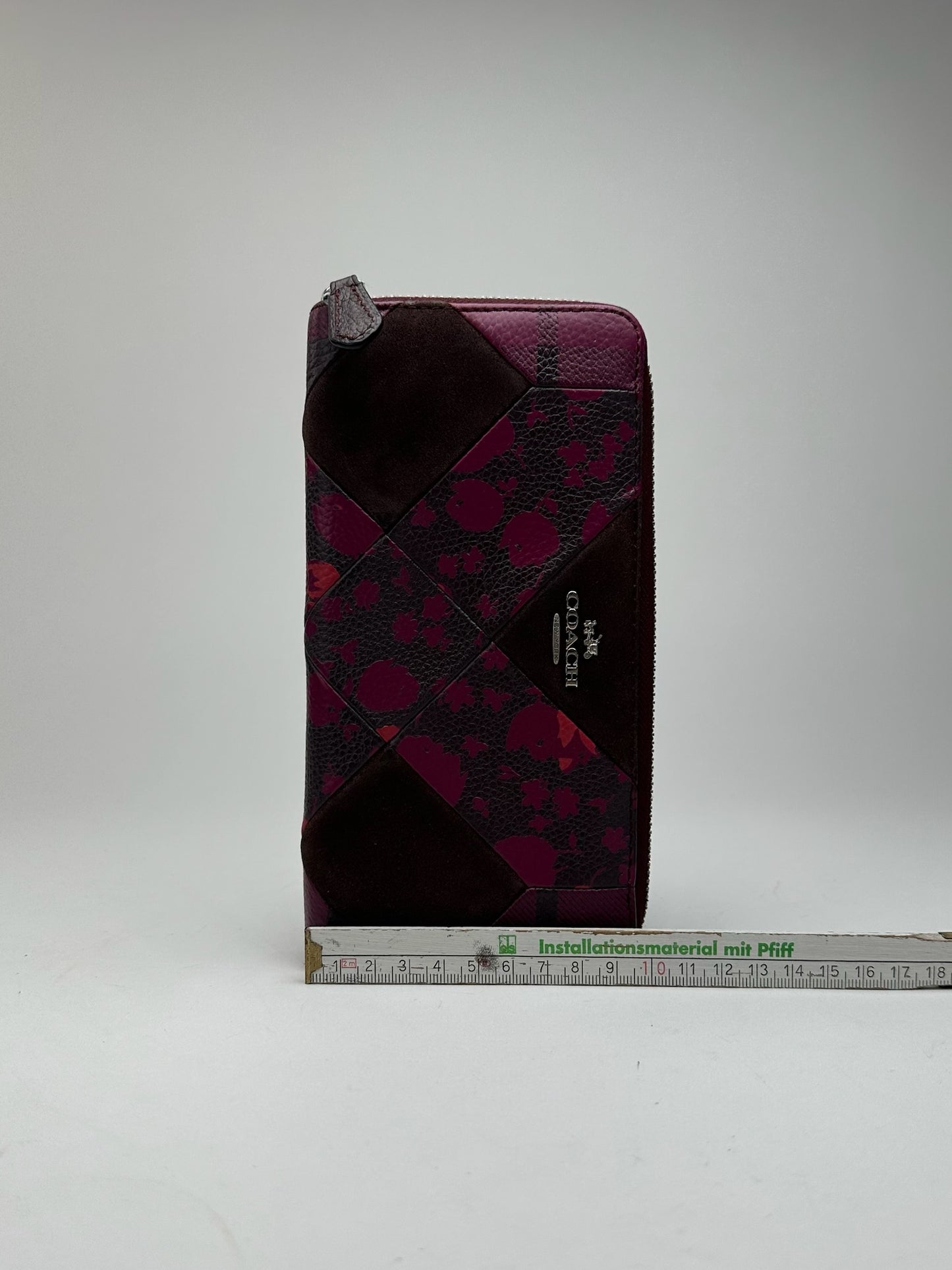 Portefeuille Coach vintage en cuir violet marron