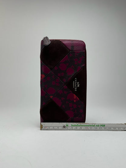 Portefeuille Coach vintage en cuir violet marron