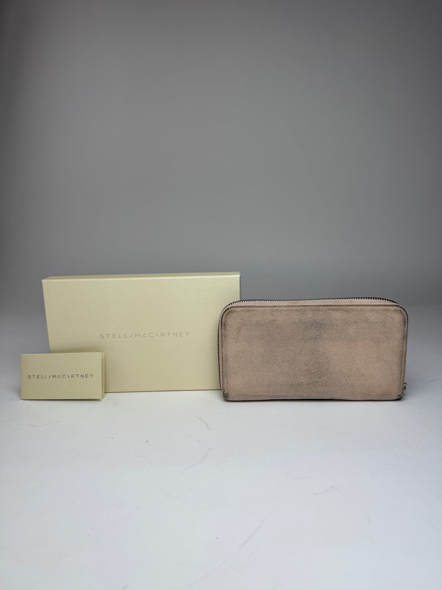 Vintage Stella Mc Cartney Vegan Suede Zippy Wallet Pink