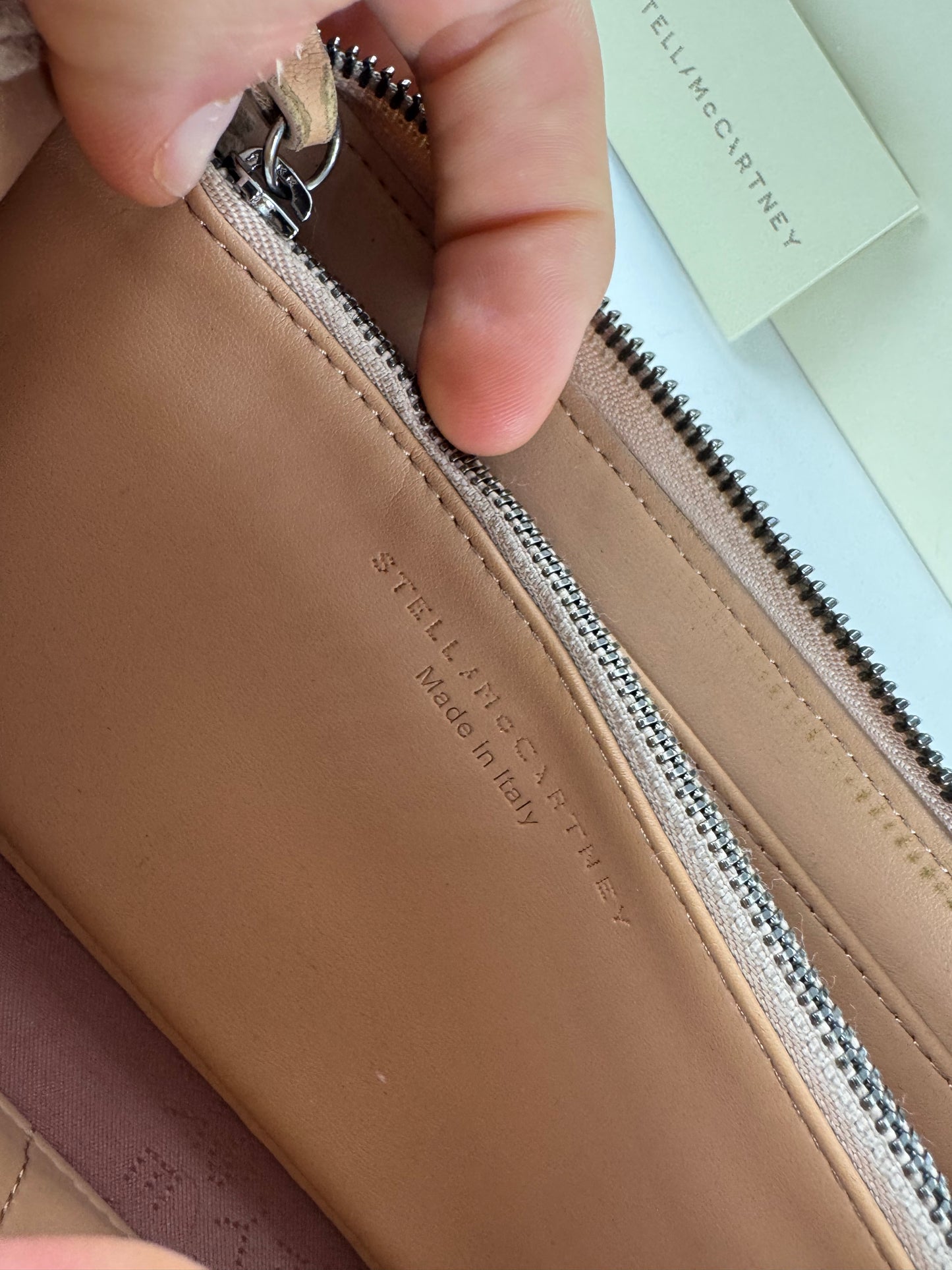 Vintage Stella Mc Cartney Vegan Suede Zippy Wallet Pink