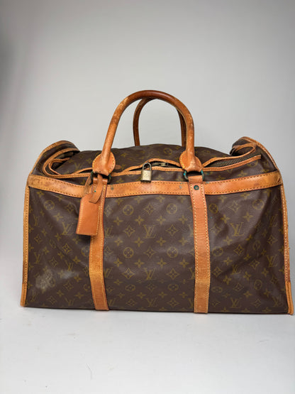 Vintage Louis Vuitton Monogram Leather Travel Bag Brown