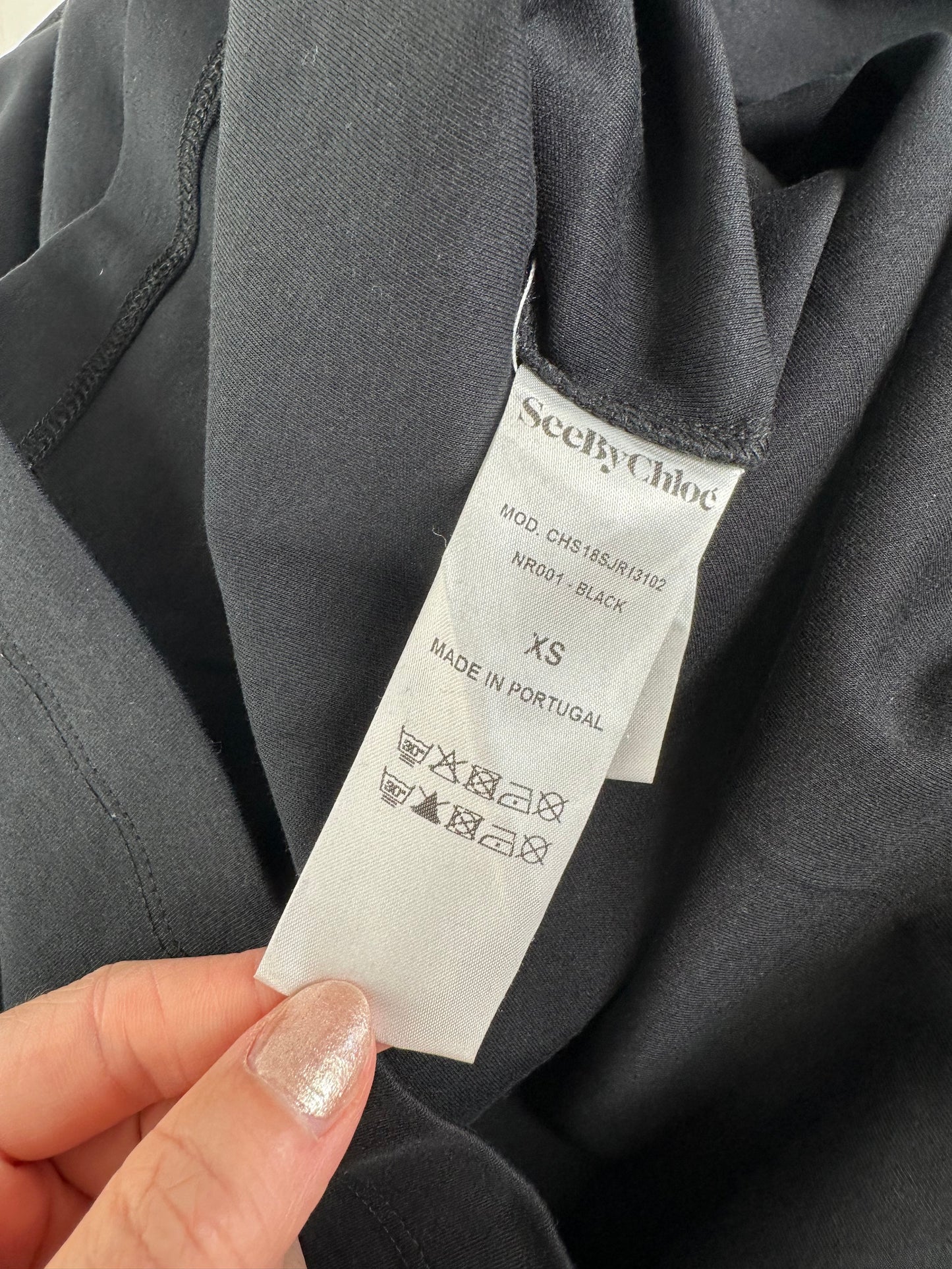 Vintage Chloe Cotton Dress Black XS