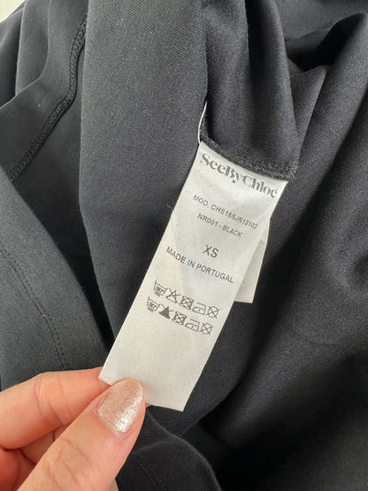 Vintage Chloe Cotton Dress Black XS