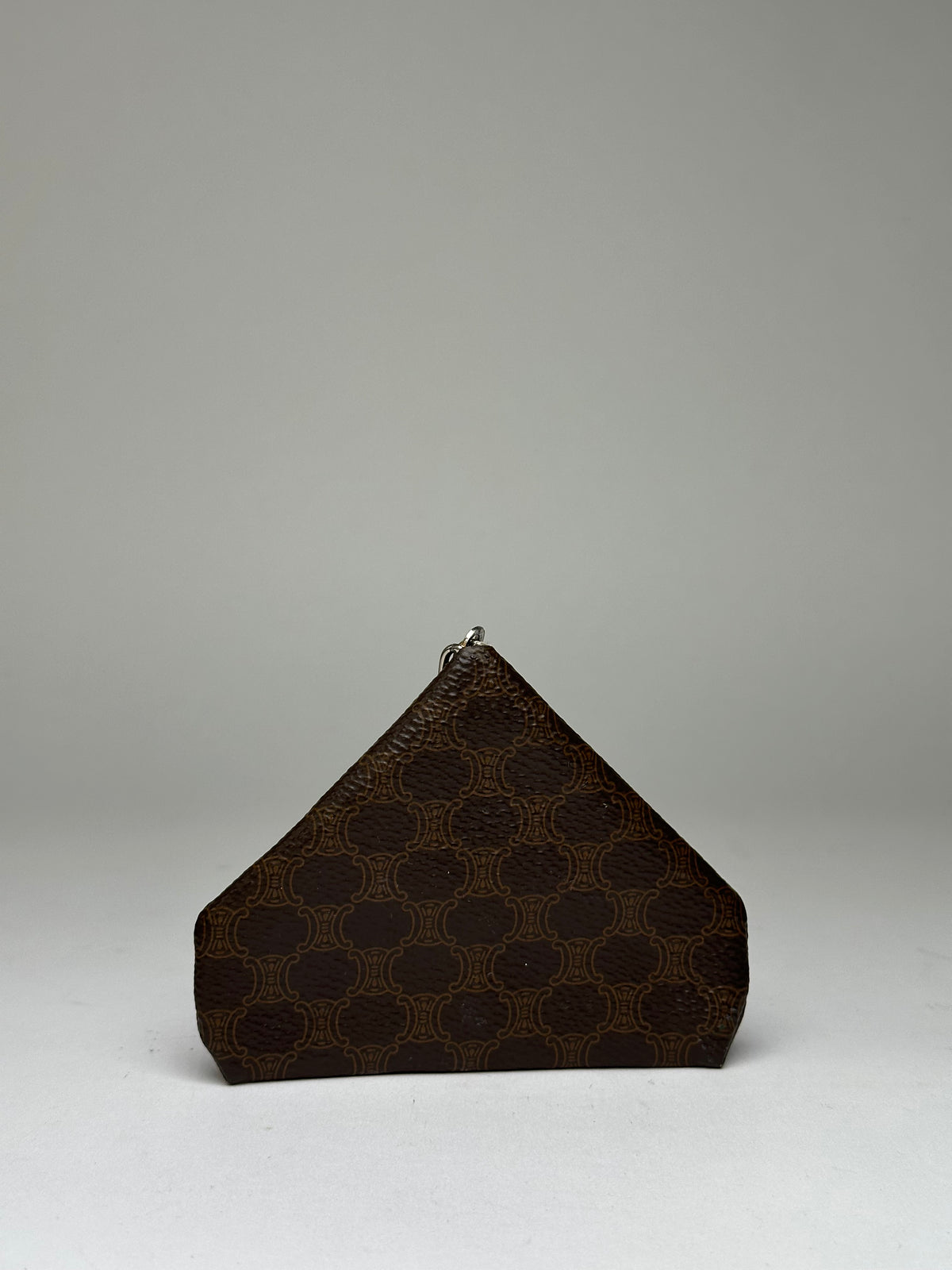 Vintage Celine Macadam Folding Clutch Late 1970s Dark Brown