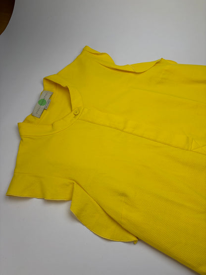 Vintage Stella McCartney Ribbed Cotton Shift Dress Yellow 2015 S