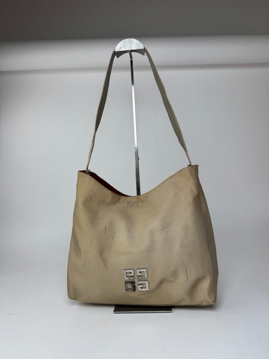 Sac vintage Givenchy 4G en coton beige
