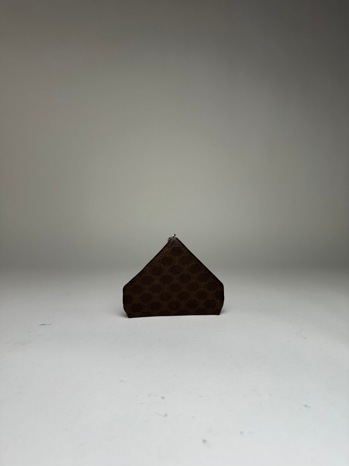 Vintage Celine Macadam Folding Clutch Late 1970s Dark Brown