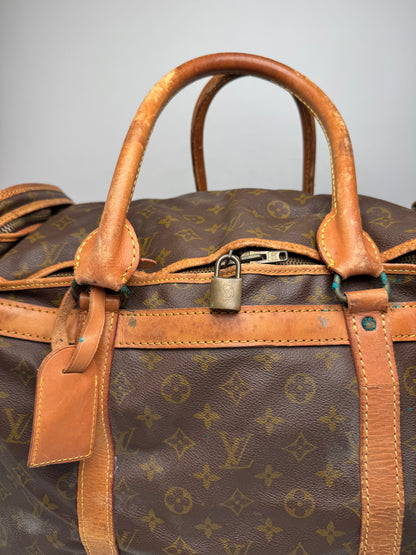 Vintage Louis Vuitton Monogram Leather Travel Bag Brown