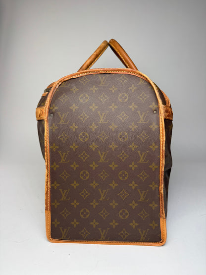 Vintage Louis Vuitton Monogram Leather Travel Bag Brown