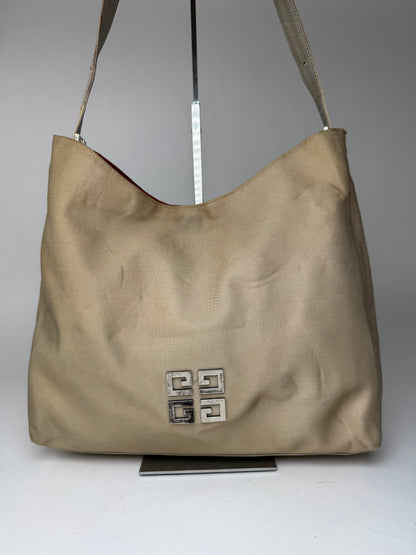 Sac vintage Givenchy 4G en coton beige