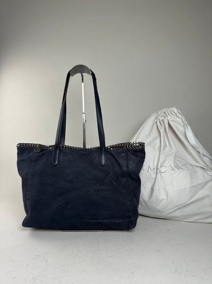 Vintage Stella McCartney Falabella Tote Faux Suede Navy