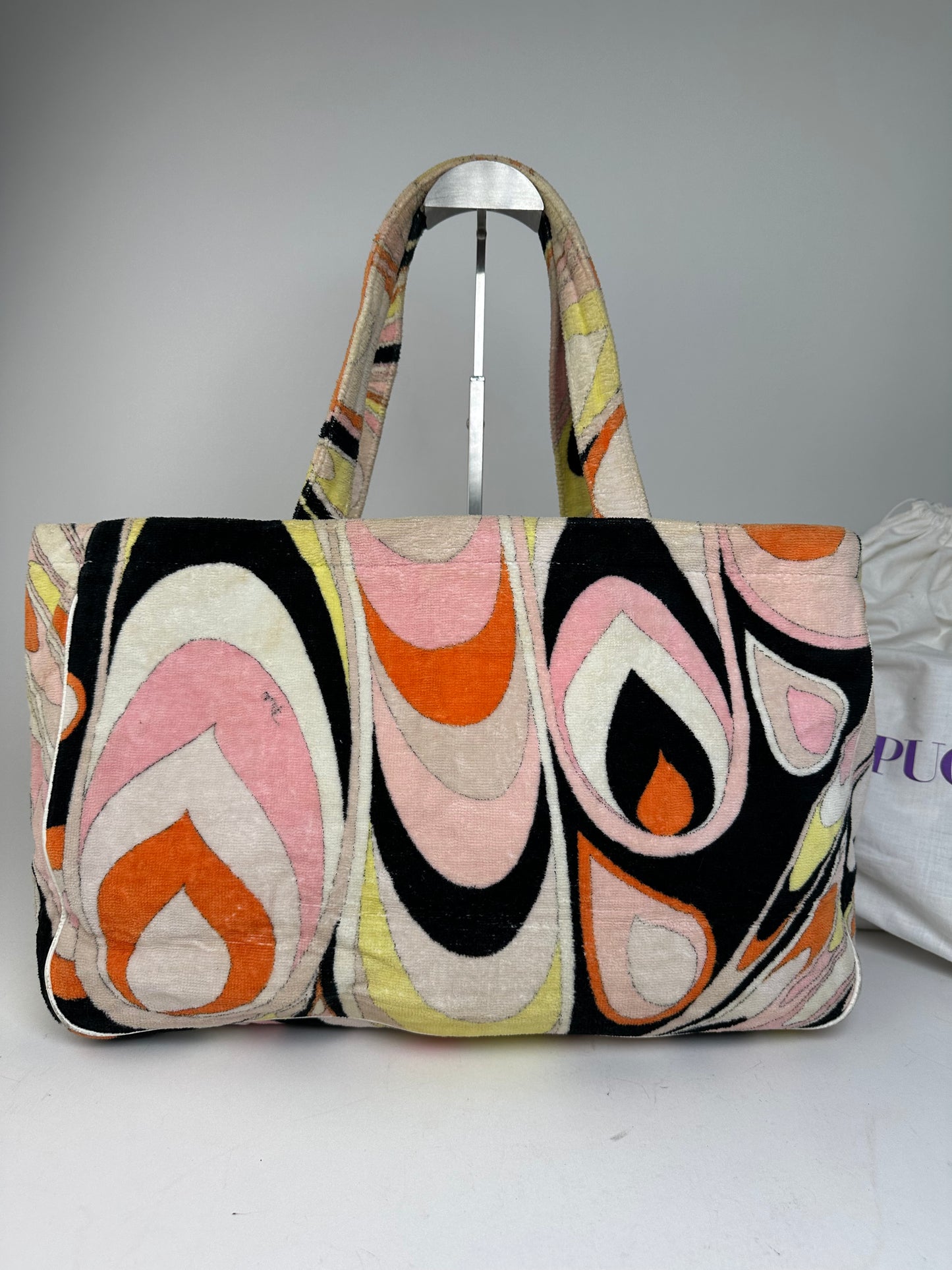 Vintage Emilio Pucci Fabric Tote Bag Multicolor