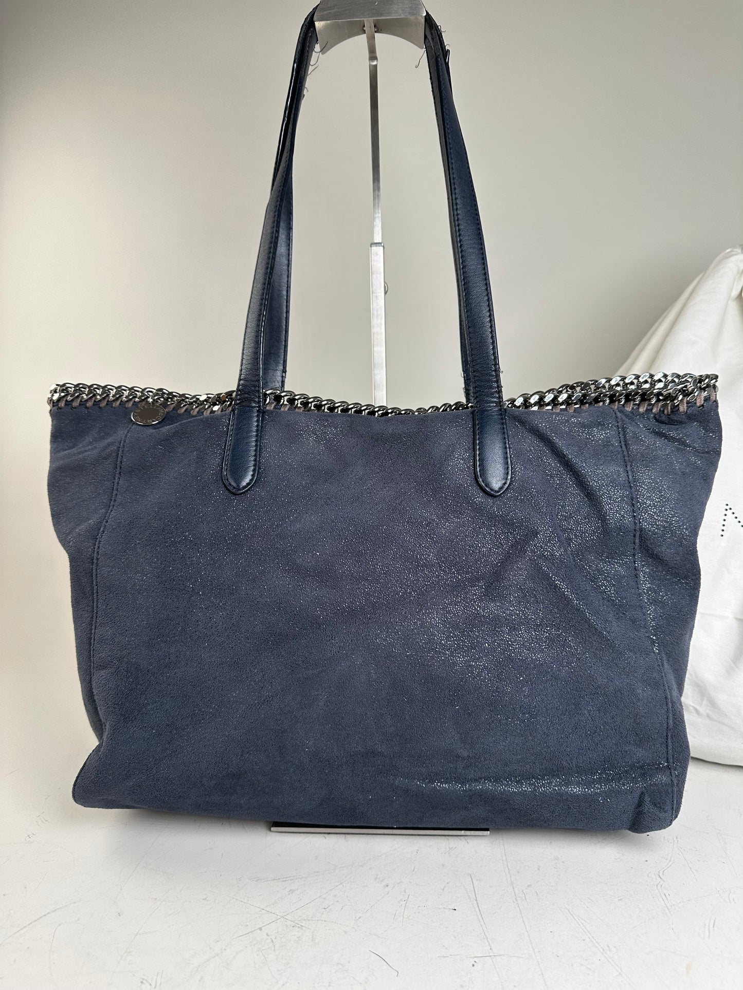 Vintage Stella McCartney Falabella Tote Faux Suede Navy