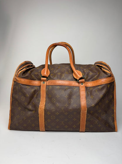 Vintage Louis Vuitton Monogram Leather Travel Bag Brown