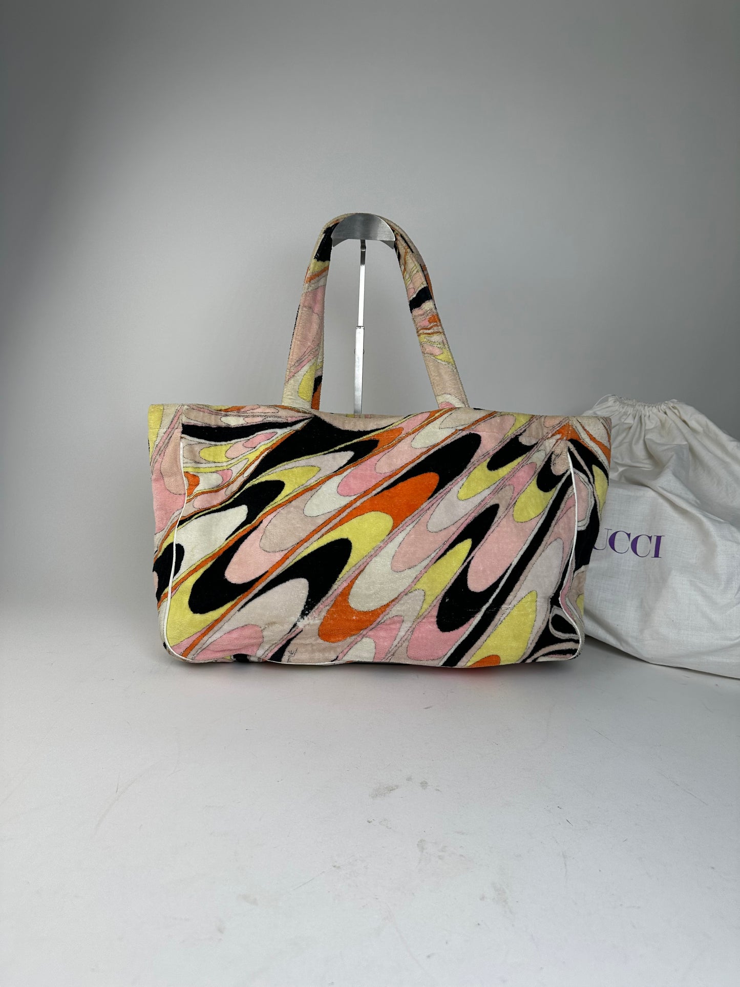 Vintage Emilio Pucci Fabric Tote Bag Multicolor